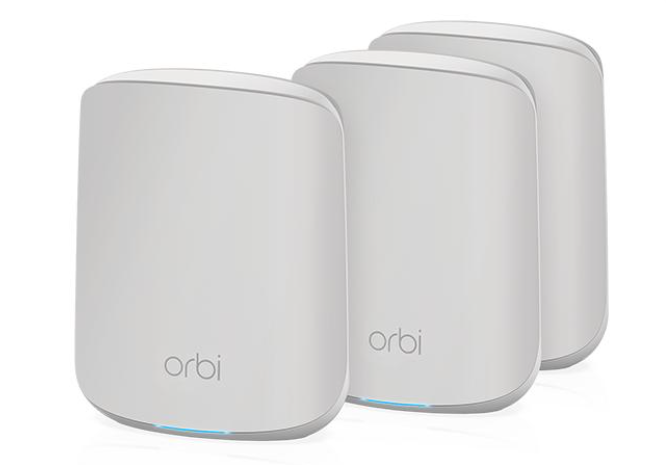 Netgear AX1800 WiFi Mesh System (RBK353) Orbi Dual-Band WiFi 6 Mesh System, 1.8Gbps, Router + 2 Satellites Netgear AX1800 WiFi Mesh System (RBK353) Orbi Dual-Band WiFi 6 Mesh System, 1.8Gbps, Router + 2 Satellites